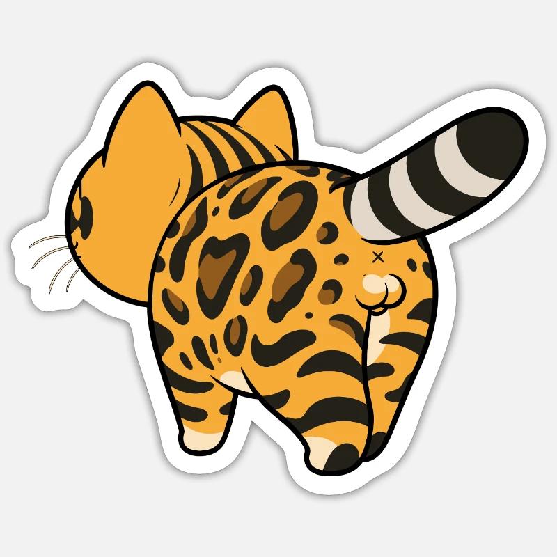 Leopard pattern converter - Sticker size S (10 x 10 cm) - white matte
