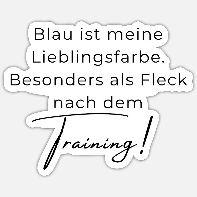 Voltigieren Training: Lustiger Volti Spruch - Sticker Größe S (10 x 10 cm) - Mattweiß