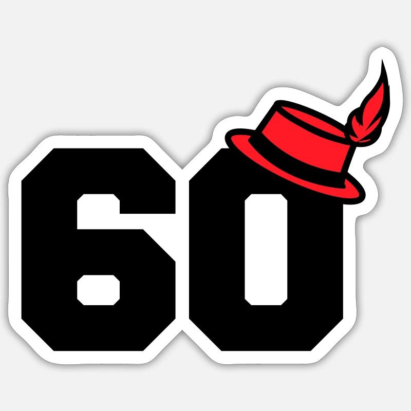 60 - Sticker taille S (10 x 10 cm) - blanc mat