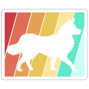 Border Collie - Sticker size S (10 x 10 cm) - white matte - Front