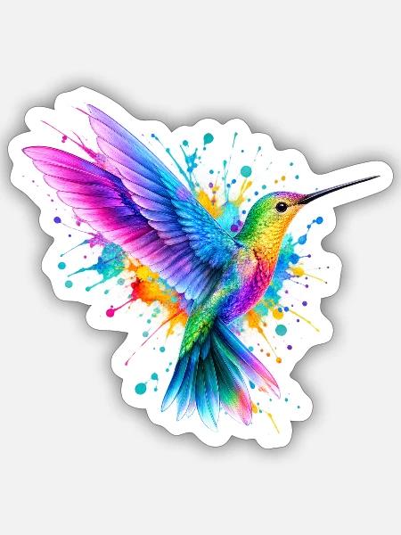 Kolibri - Sticker Größe S (10 x 10 cm) - Mattweiß