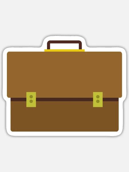 Arbeitstasche - Sticker Größe S (10 x 10 cm) - Mattweiß