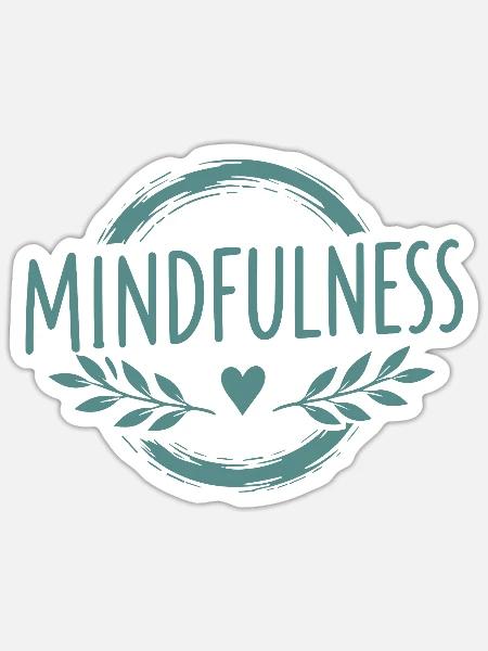 Mindfulness Achtsamkeit Selbstliebe Herzsymbol - Sticker Größe S (10 x 10 cm) - Mattweiß