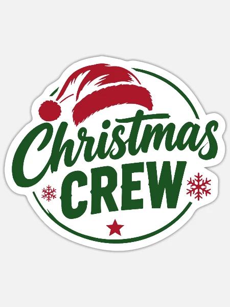 Weihnachts Crew Logo - Sticker Größe S (10 x 10 cm) - Mattweiß
