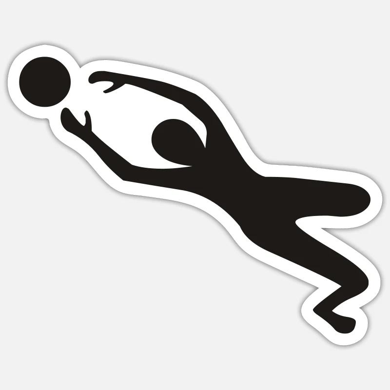 Torhüter - Sticker Größe S (10 x 10 cm) - Mattweiß