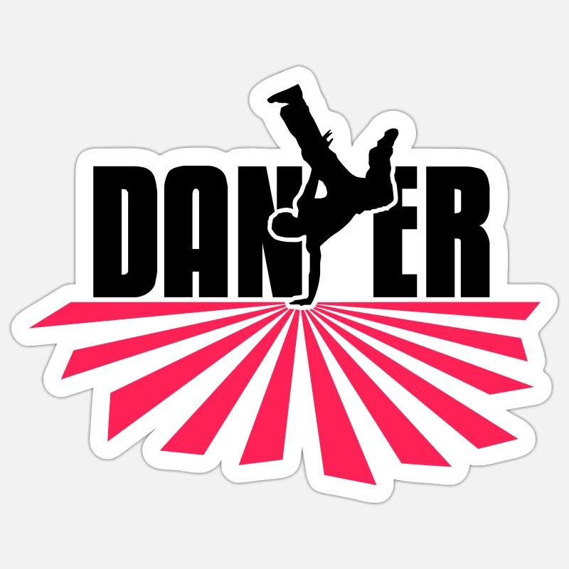 dancer - Klistermärke storlek S (10 x 10 cm) - matt vit