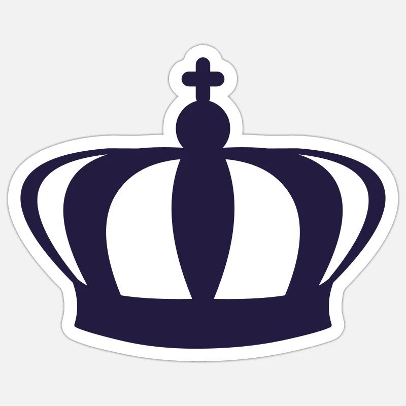 Krone - Sticker Größe S (10 x 10 cm) - Mattweiß