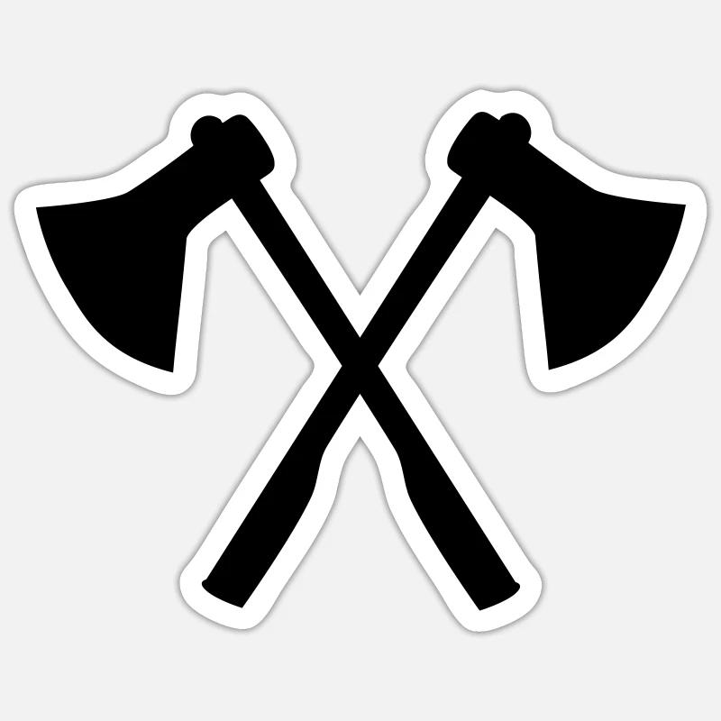 Hache - cognée Sticker taille S (10 x 10 cm)