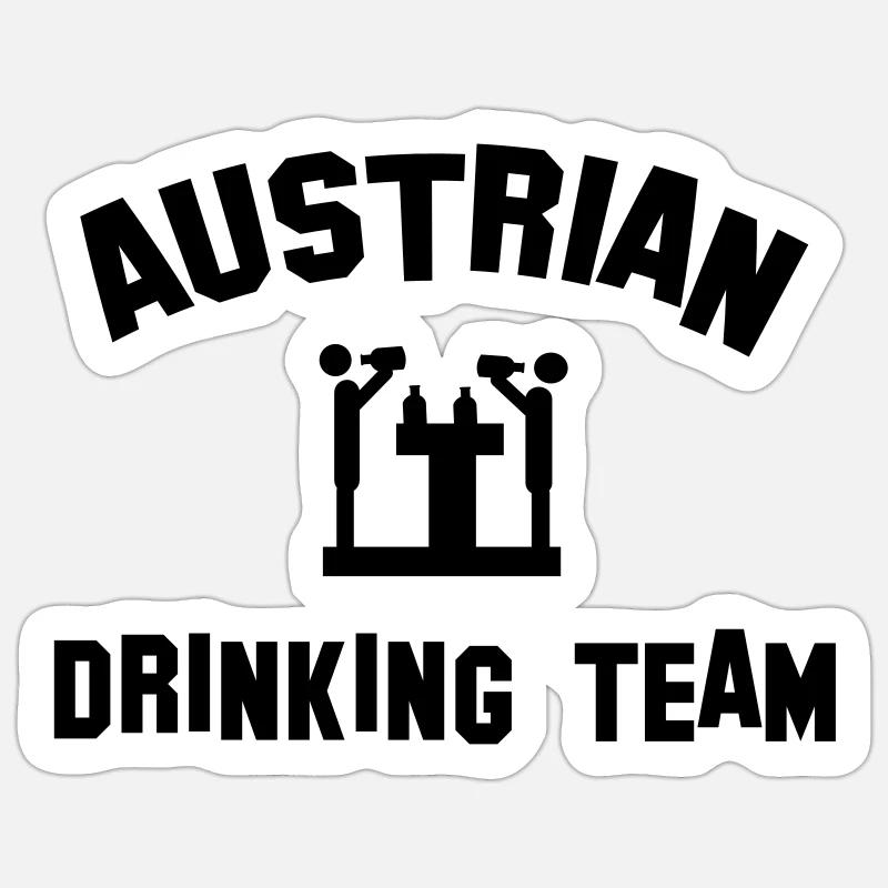 austrian drinking team Sticker taille S (10 x 10 cm)