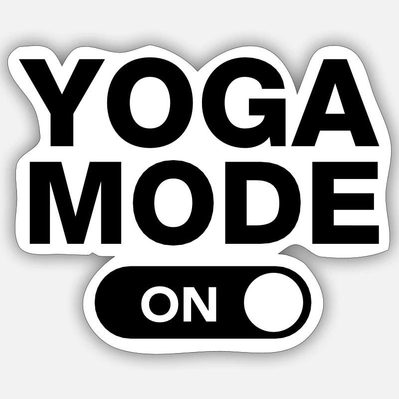Yoga Mode (On) - Sticker taille S (10 x 10 cm) - blanc mat