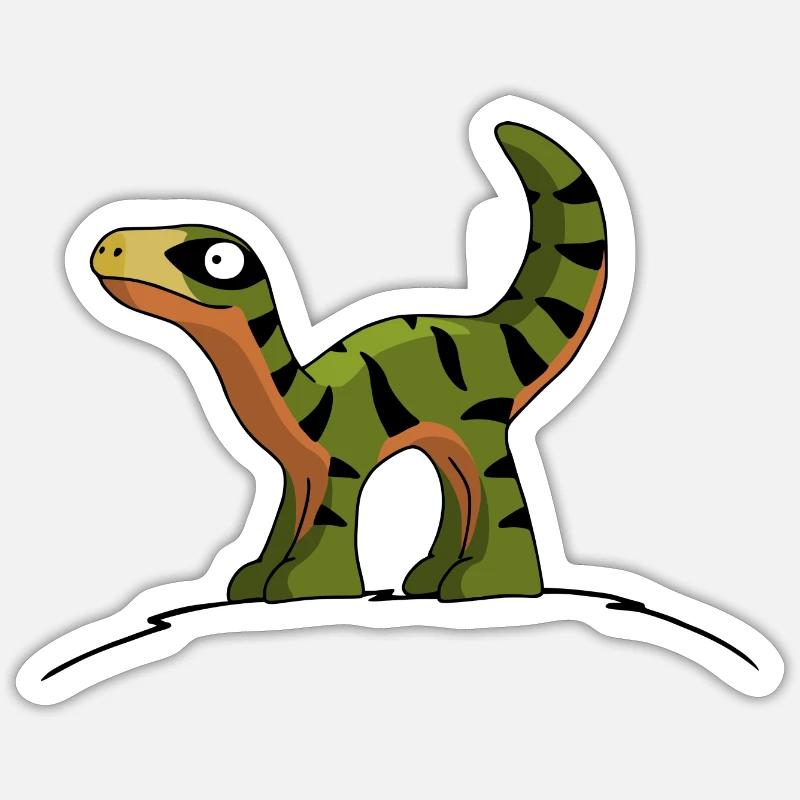 Velociraptor - Sticker size S (10 x 10 cm) - white matte
