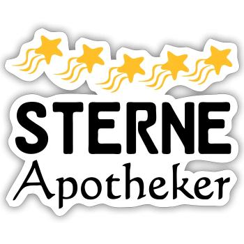 Sterne Apotheker Geschenk - Sticker Größe S (10 x 10 cm) - Mattweiß - Vorne