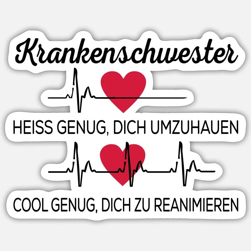 Krankenschwester Sticker Größe S (10 x 10 cm)