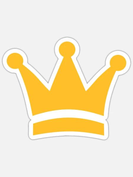 Krone - Sticker Größe S (10 x 10 cm) - Mattweiß