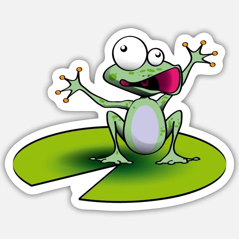 frog 1 - Sticker size S (10 x 10 cm) - white matte