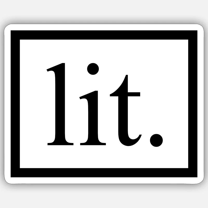 lit Sticker Größe S (10 x 10 cm)