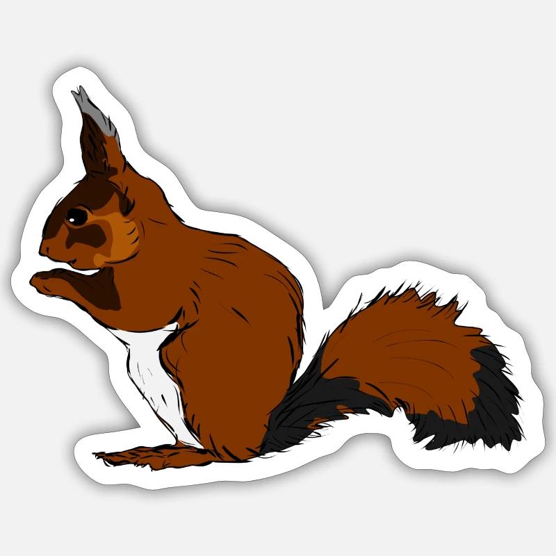 squirrel28 - Sticker size S (10 x 10 cm) - white matte