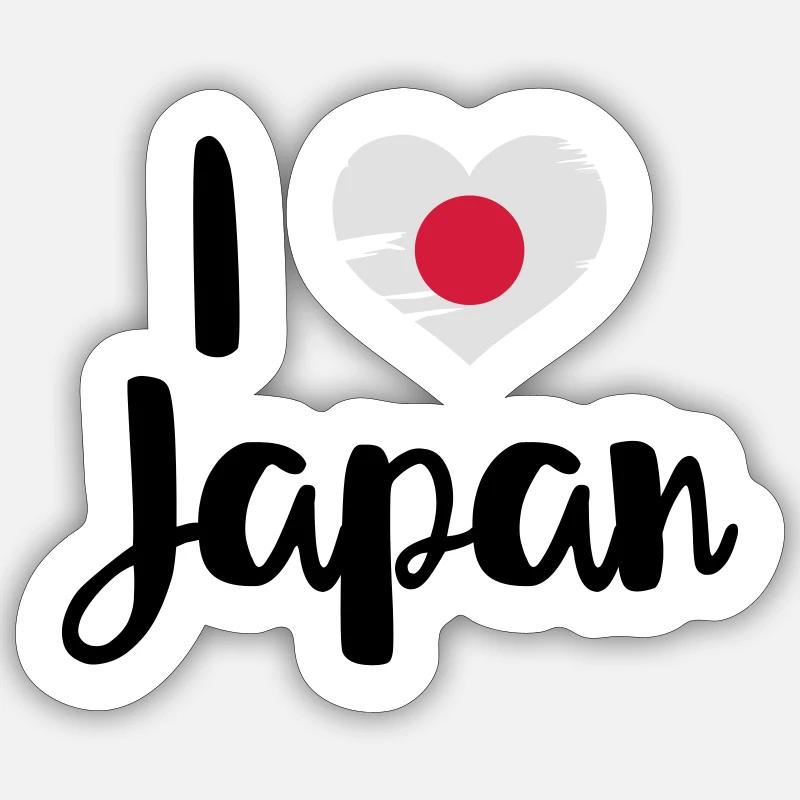 I love Japan Sticker size S (10 x 10 cm)