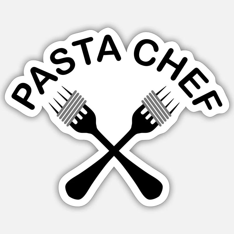 pasta - Sticker size S (10 x 10 cm) - white matte