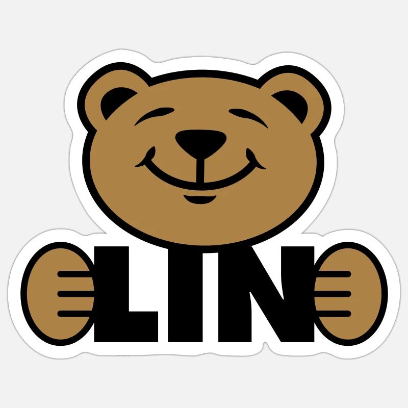 Berlin Bär - Sticker Größe S (10 x 10 cm) - Mattweiß