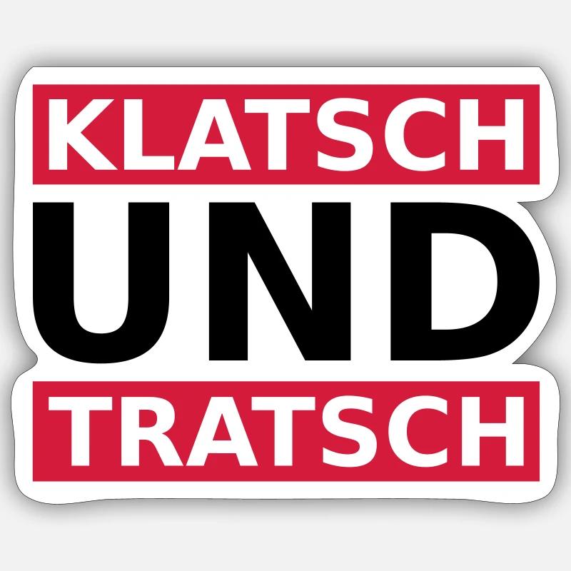 Klatsch und Tratsch - Sticker Größe S (10 x 10 cm) - Mattweiß