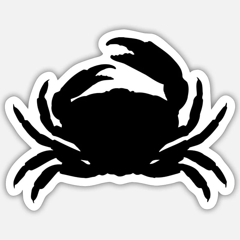 Die Krabbe - Sticker Größe S (10 x 10 cm) - Mattweiß