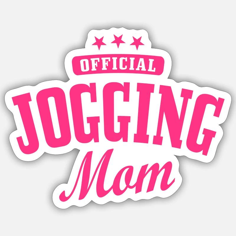 Offizielle Jogging-Mutter Sticker Größe S (10 x 10 cm)