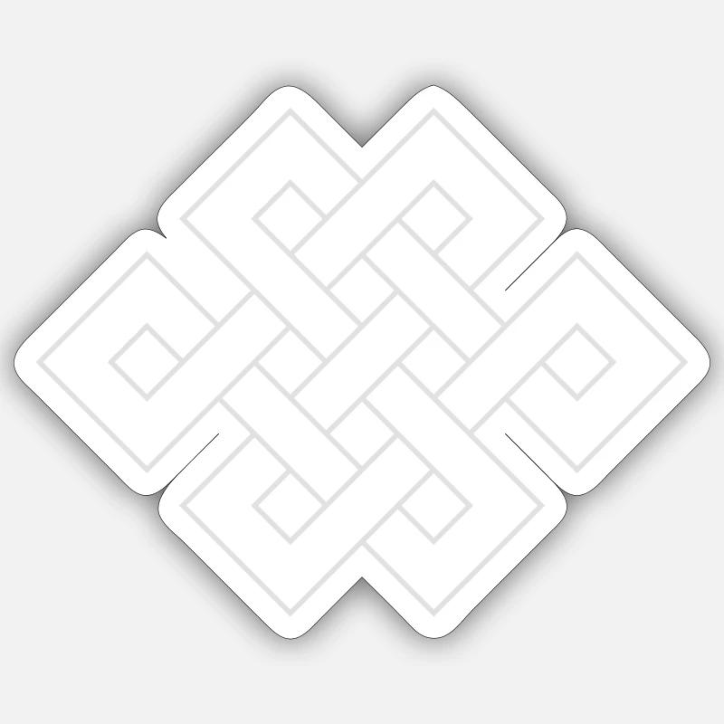 Endless node - Sticker size S (10 x 10 cm) - white matte