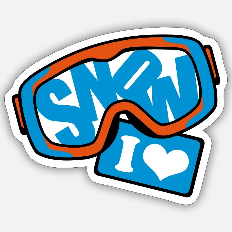 schnee - Sticker Größe S (10 x 10 cm) - Mattweiß