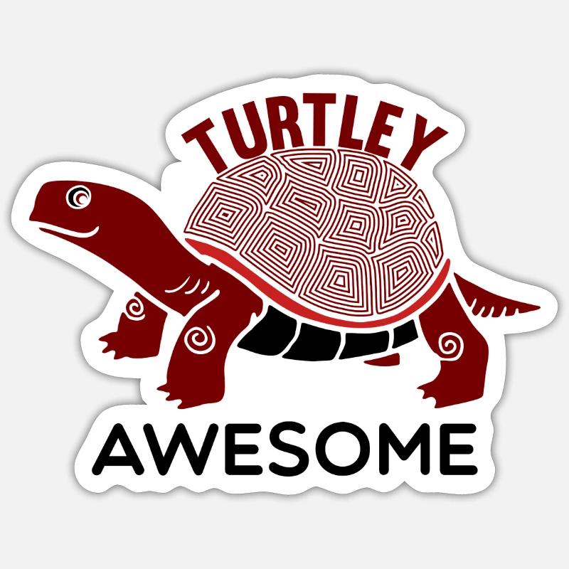 Turtley Impressionnant - Sticker taille S (10 x 10 cm) - blanc mat