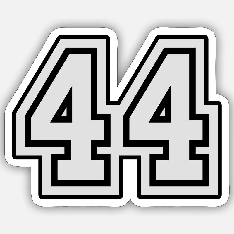 44 - Sticker taille S (10 x 10 cm) - blanc mat