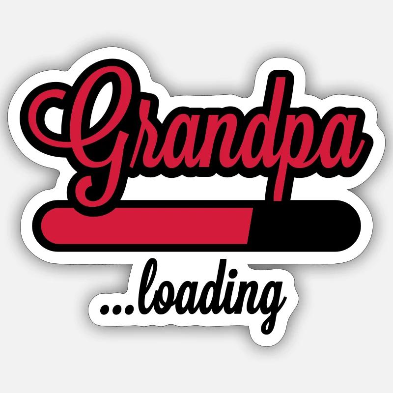 Grandpa loading Sticker taille S (10 x 10 cm)