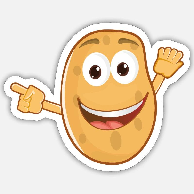 Pomme de terre Sticker taille S (10 x 10 cm)