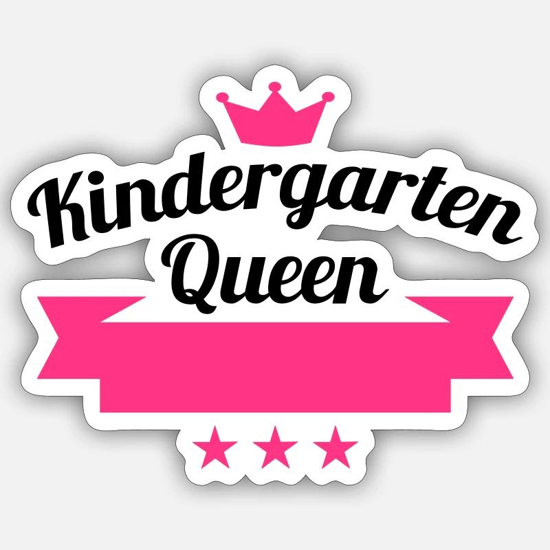 Kindergarten Queen Mädchen Sticker Größe S (10 x 10 cm)