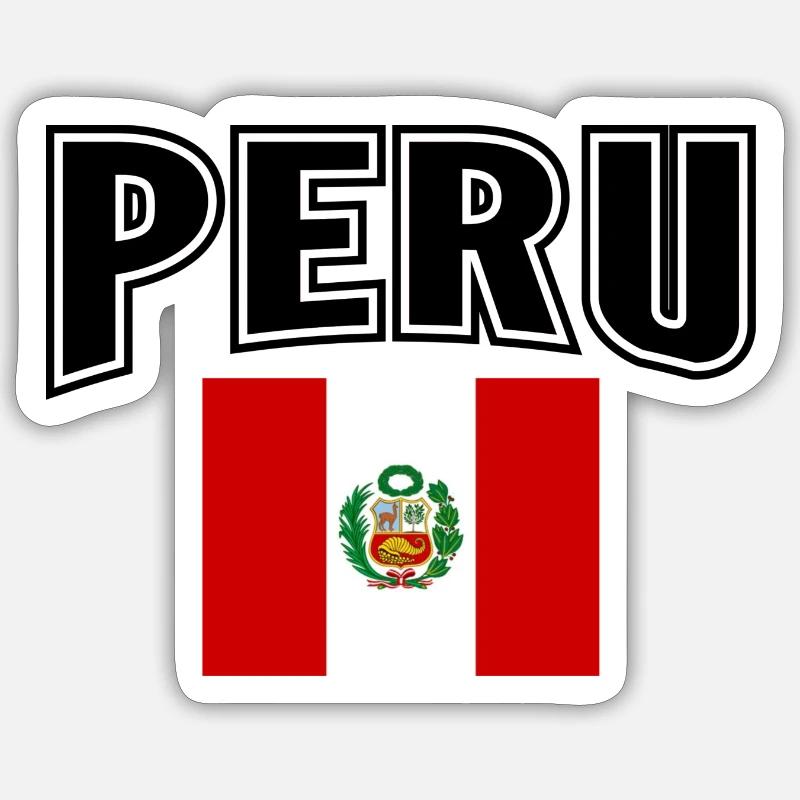 Peru - Sticker Größe S (10 x 10 cm) - Mattweiß