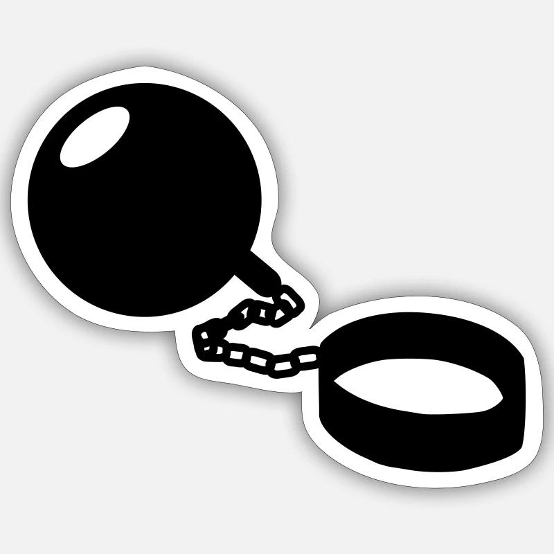 Fußfessel Sticker Größe S (10 x 10 cm)