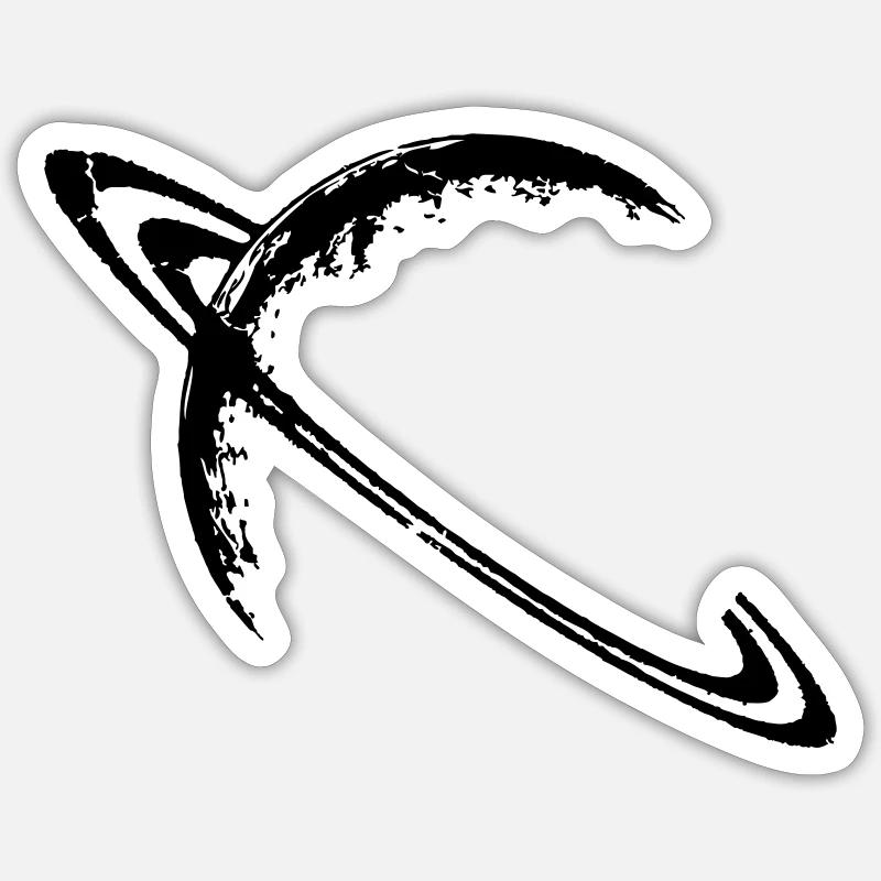 Saturne et ses anneaux - Sticker taille S (10 x 10 cm) - blanc mat