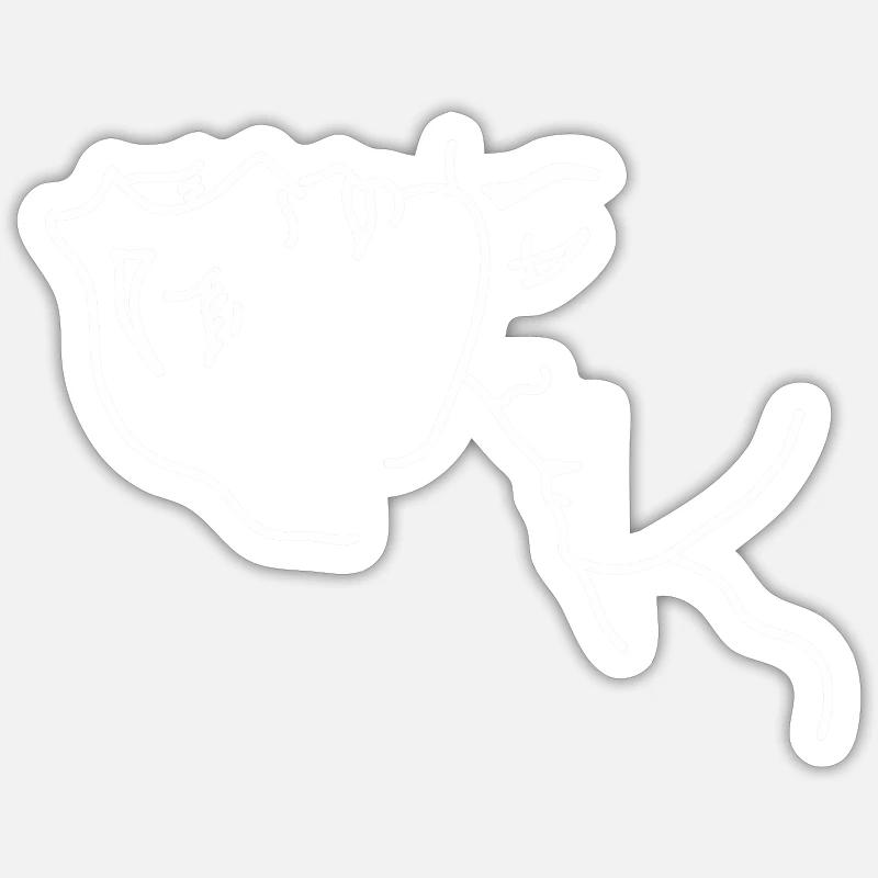 Baiser l'amour du cou Sticker taille S (10 x 10 cm)