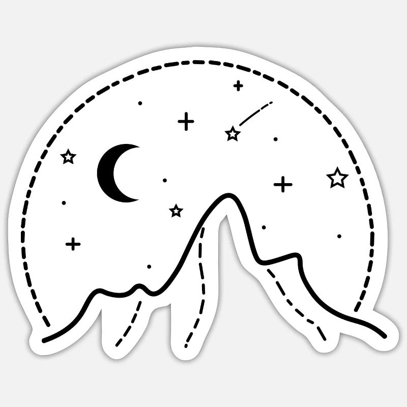 STARRY SKY 2 - Sticker size S (10 x 10 cm) - white matte