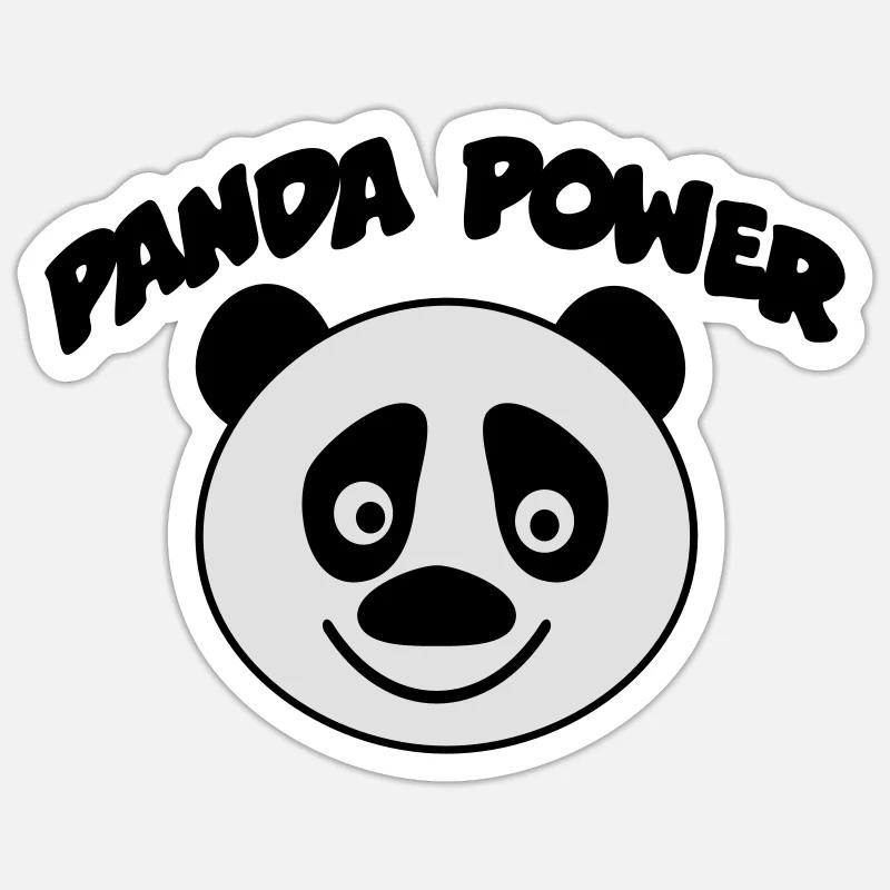 panda - Sticker Größe S (10 x 10 cm) - Mattweiß