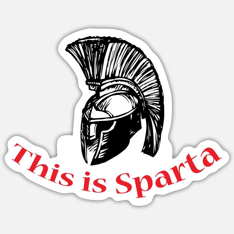 C'est Sparta - Sticker taille S (10 x 10 cm) - blanc mat