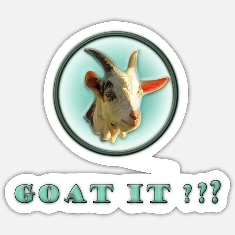 goat it - goat - Sticker size S (10 x 10 cm) - white matte
