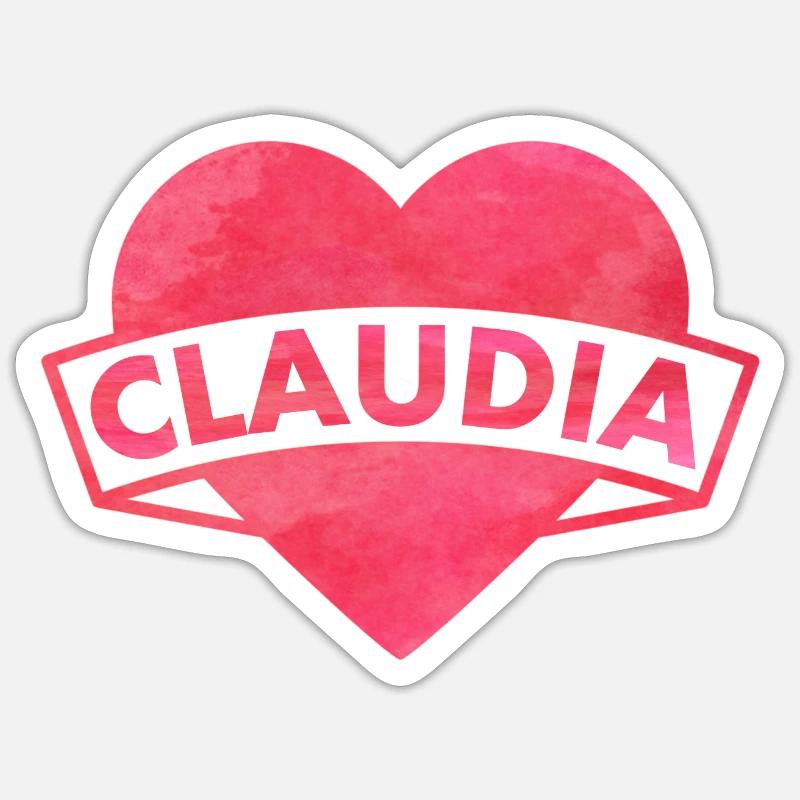 Claudia - Sticker taille S (10 x 10 cm) - blanc mat