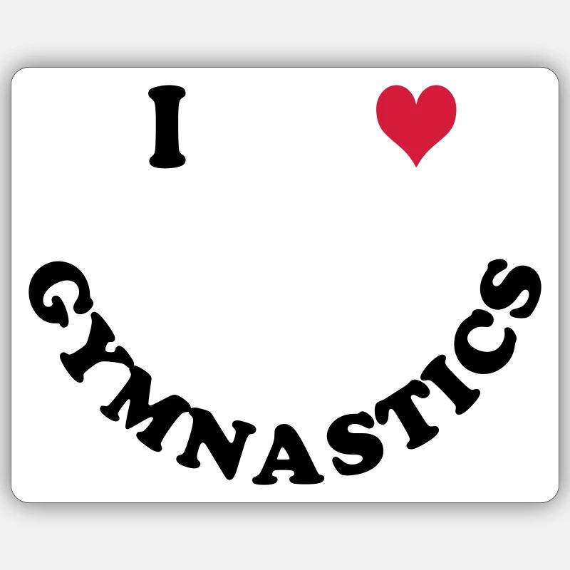 gymnastics - Sticker size S (10 x 10 cm) - white matte