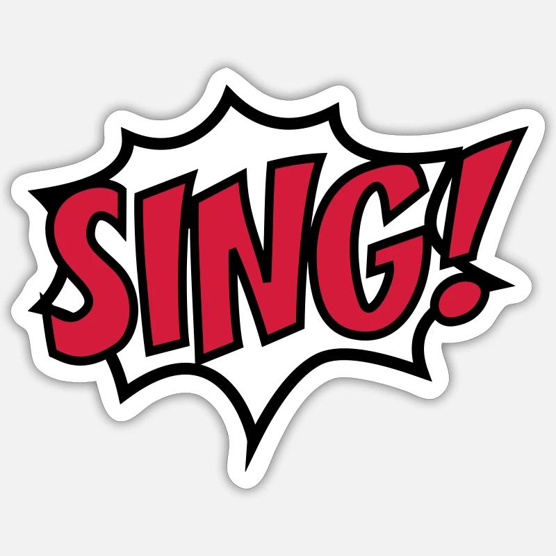 sing Sticker size S (10 x 10 cm)