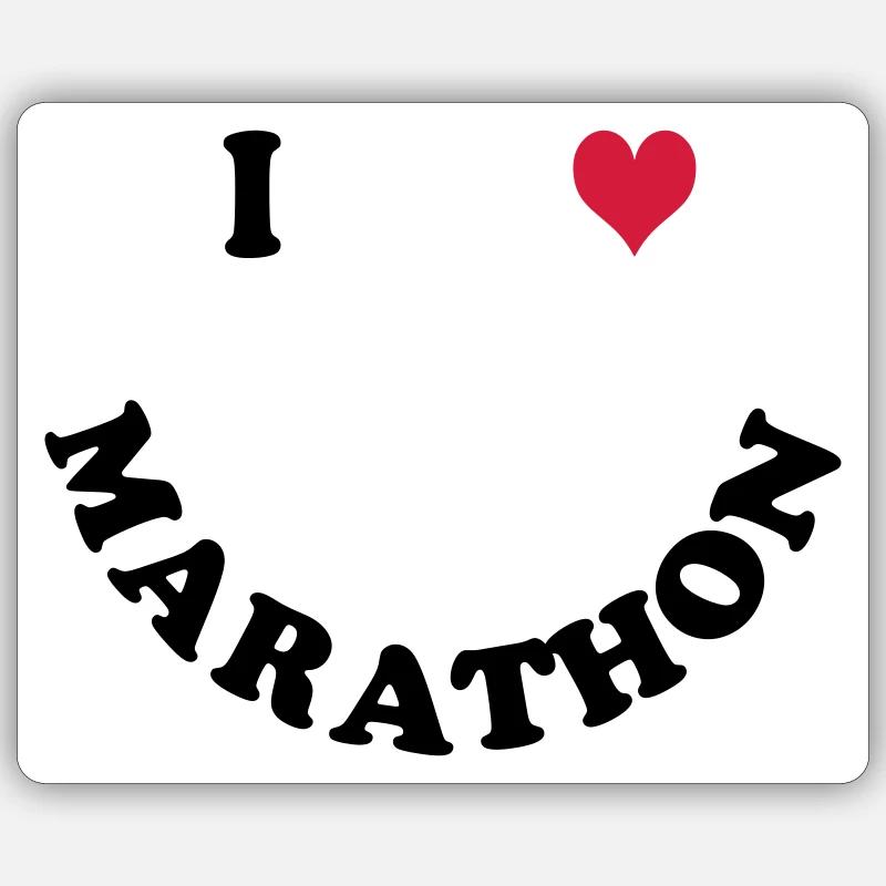 Marathon - Sticker Größe S (10 x 10 cm) - Mattweiß