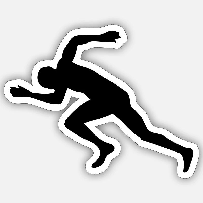 Sprinter - Sprint - Athlétisme Sticker taille S (10 x 10 cm)