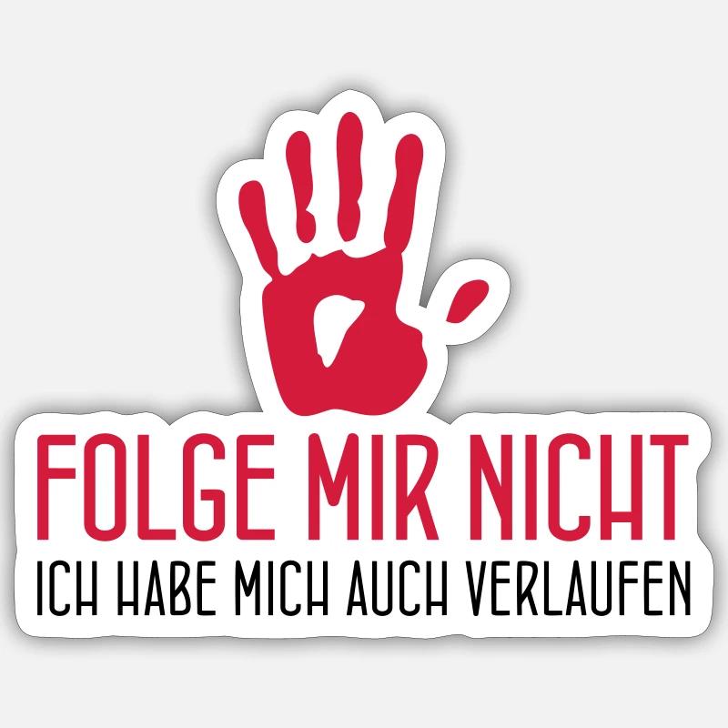 SUIVEZ-MOI PAS - Sticker taille S (10 x 10 cm) - blanc mat