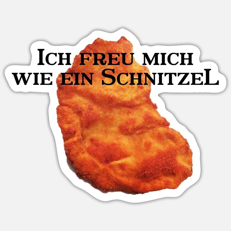 I'm looking forward to a schnitzel Sticker size S (10 x 10 cm)
