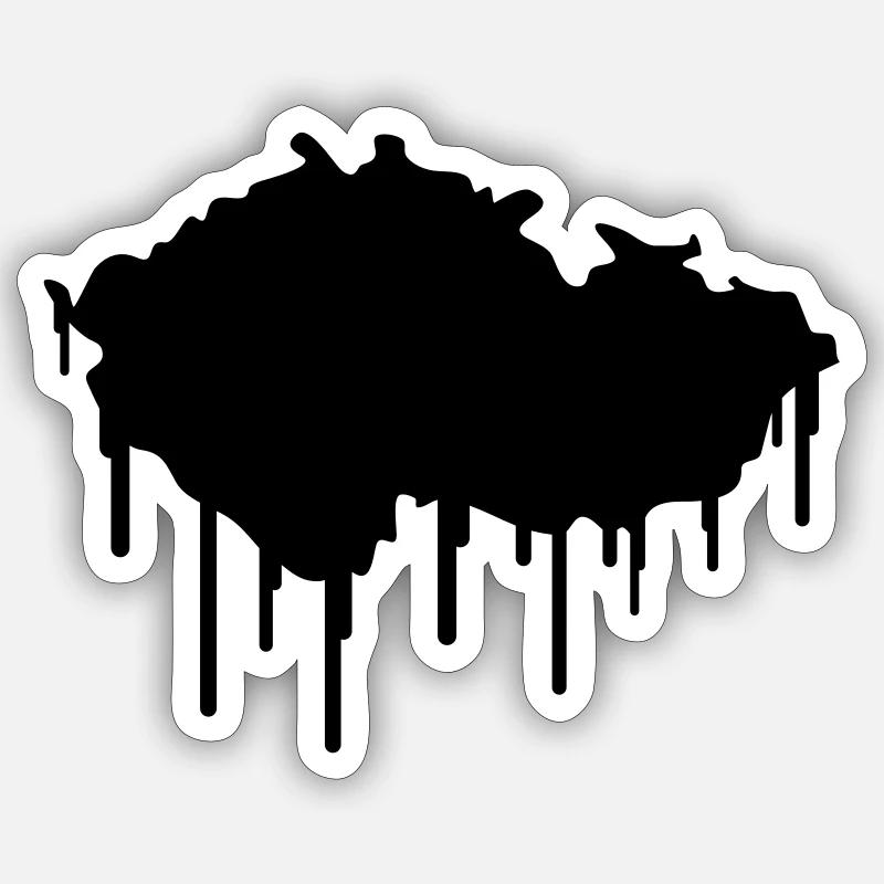 Czech Republic Graffiti - Sticker size S (10 x 10 cm) - white matte